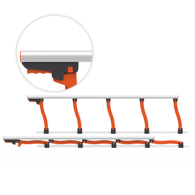 Z Shape Foldable Hospital Bed Side Rail